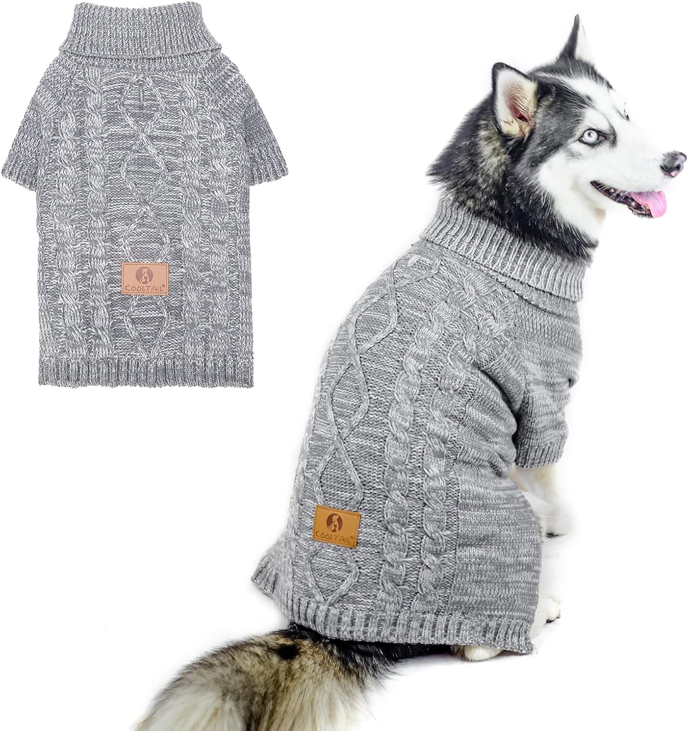 KOOLTAIL Turtleneck Dog Jumper for Small Medium Large Dogs Soft &Warm autumn winter Pullover Sweater Coat