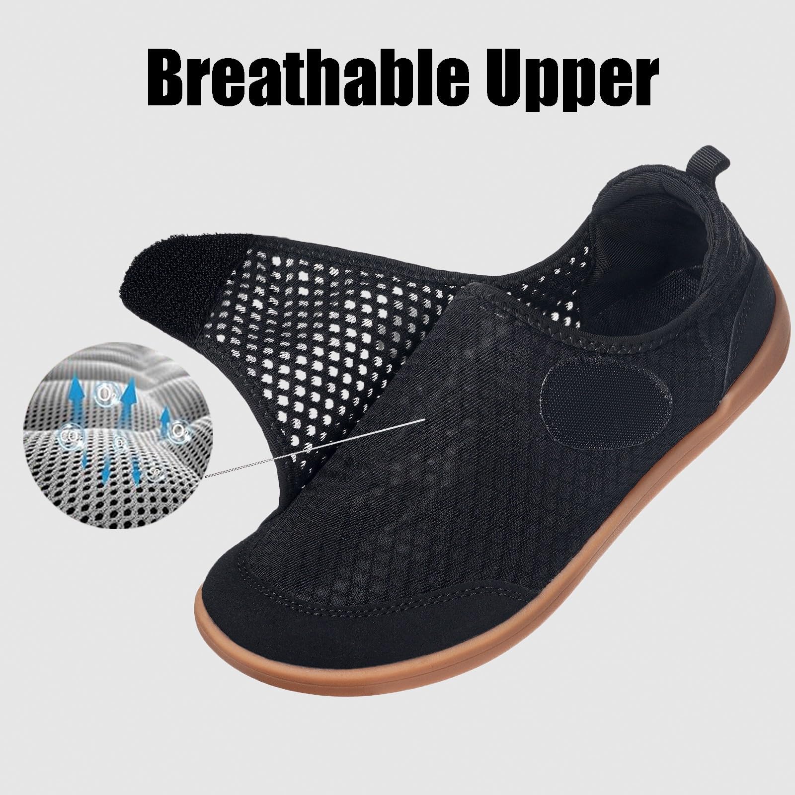 Zapatos Diabeticos para Mujer Hombre Extra Anchas Transpirables Ligero Antideslizante Ajustable Cómodo ortopédicos Zapatillas para Caminar Calzado Edema Artritis Ancianos Persona Mayor — view 7
