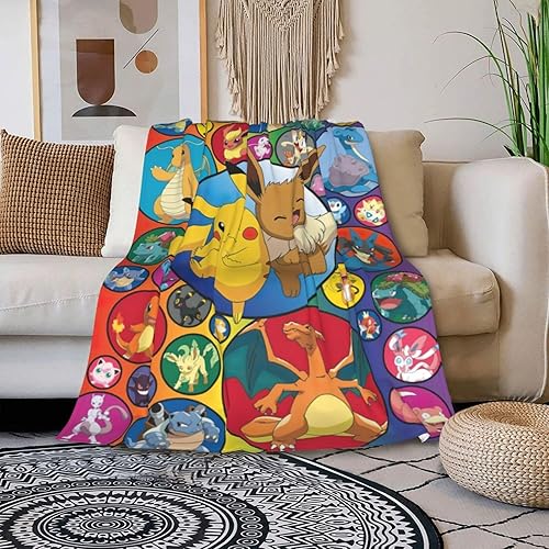 Mantas de anime de franela súper suave para niños, niñas, jóvenes, niños, regalos amantes del anime, 50 x 40 pulgadas, 11S