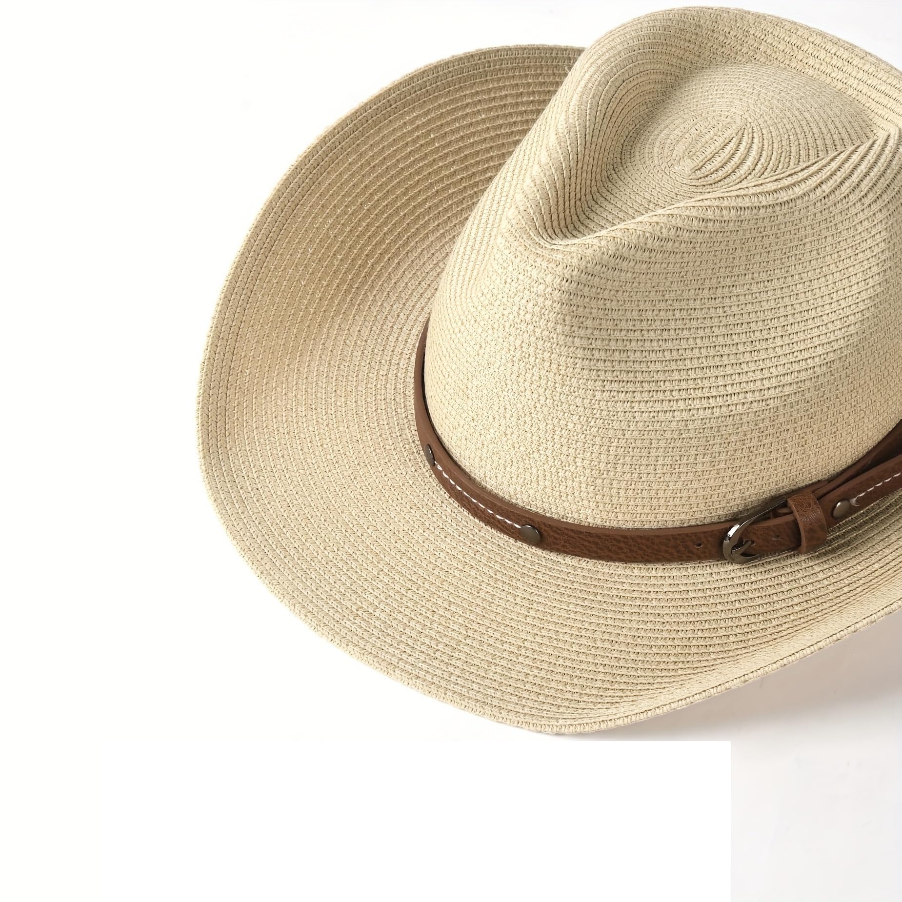 Sombrero de vaquero occidental, sombrero de paja plegable de ala grande for playa, verano y sol.