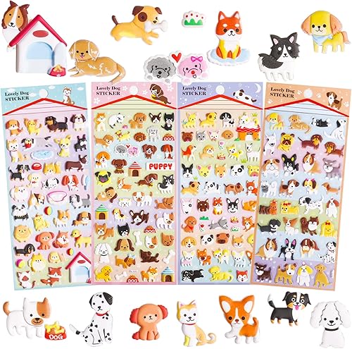 Miniatura 8 de Calcomanías 3D para vehículos hinchados para niños pequeños, 4 hojas reutilizables de espuma para automóviles y camiones para niños, lindas