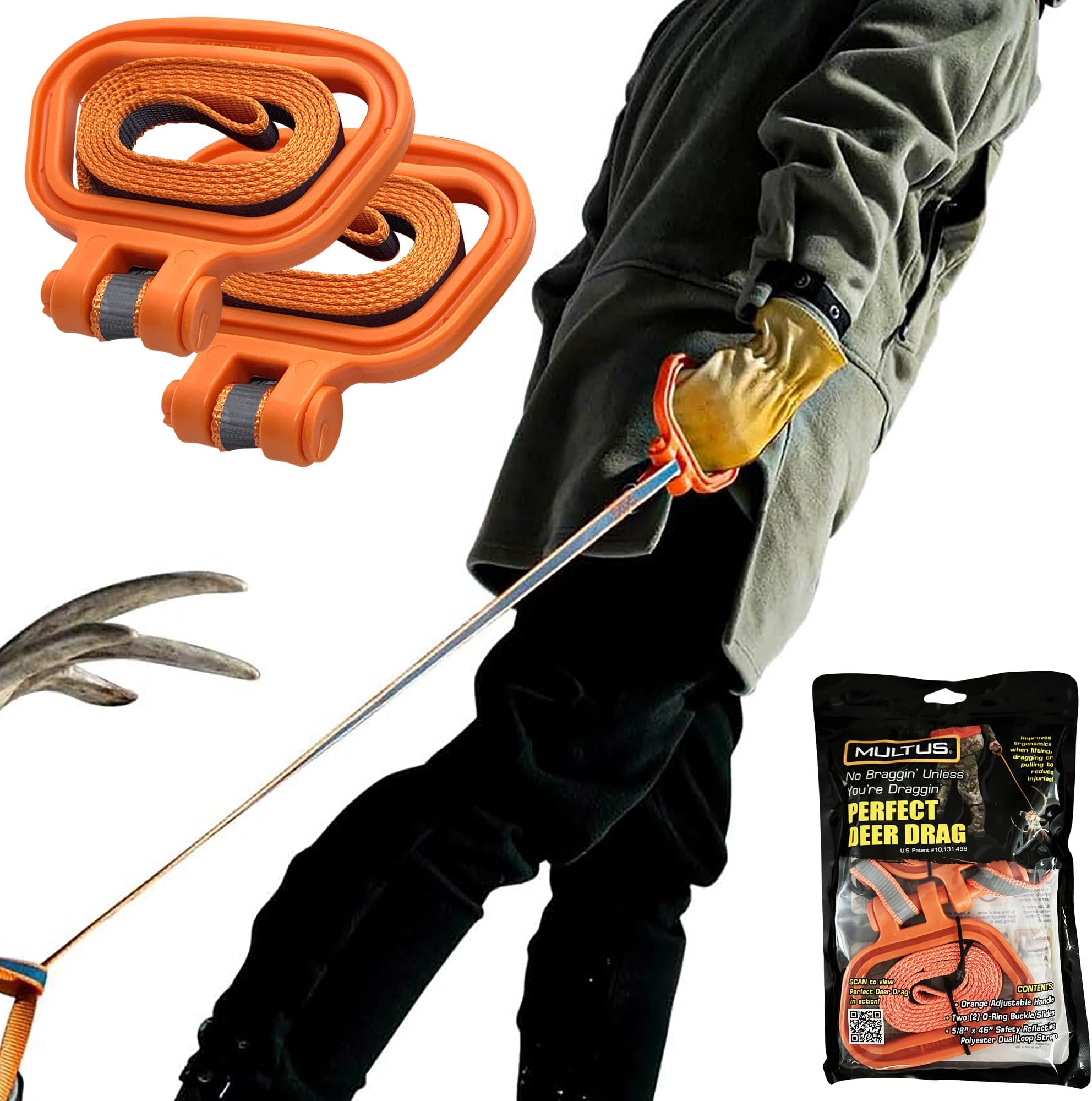 Deer Drag Rope & Strap - Heavy Duty Deer Puller for Hunting - Unique Gifts for Hunters, Dad, Men Who Have Everything - Hunting Essentials & Accessories