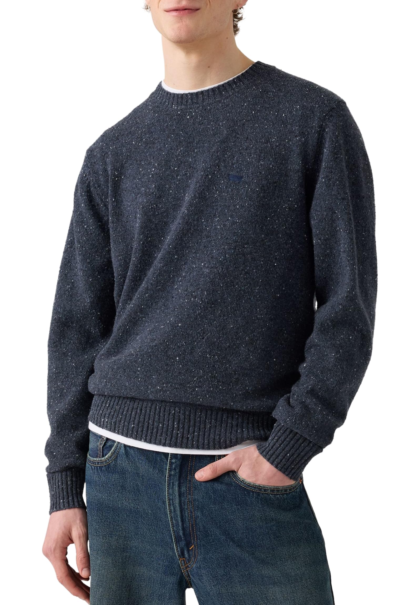 Levi's Men's Neppy Fleck Dress Blues - Multi Colour Original Housemark Sweater Neppy Fleck Dress Blues Multi Colour Xl