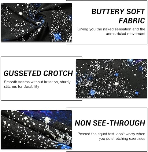 Vista 4 de GAYHAY - Leggings de cintura alta para mujer, suaves, opacos, entallados y estampados con control de abdomen ideales para correr, yoga y ciclismo