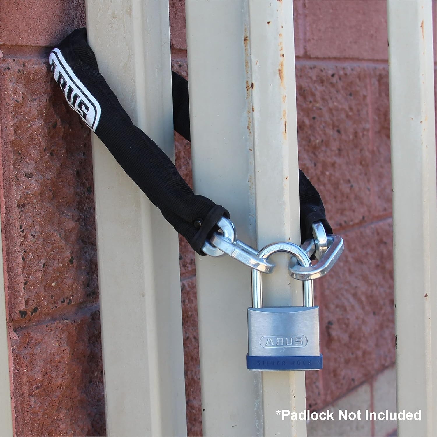 ABUS Hardened Steel 8KS/16 Thick Square Security Chain for Bikes, Containers, Trailers, ATV's, Motorcycles and Personal/Industrial Property (2')