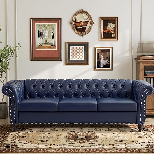 LEVNARY Chesterfield Sofa 3 Seater Tufted product photo (Sofas & Sectionals) — ScooterReviewPro review