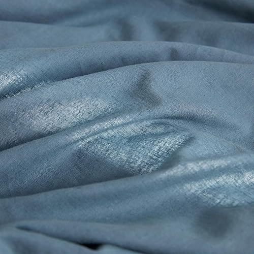 Miniatura 5 de DAPU Juego de sábanas de mezcla de lino y algodón, 55% lino francés, 45% algodón de fibra larga, transpirable y duradero, juego de 4 piezas, 1
