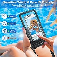Vista 4 de SYNCWIRE Funda impermeable para teléfono, paquete de 2 bolsas impermeables IPX8 doble espacio para iPhone 15 14 13 12 Pro Max XR X SE 2022 8 Samsung