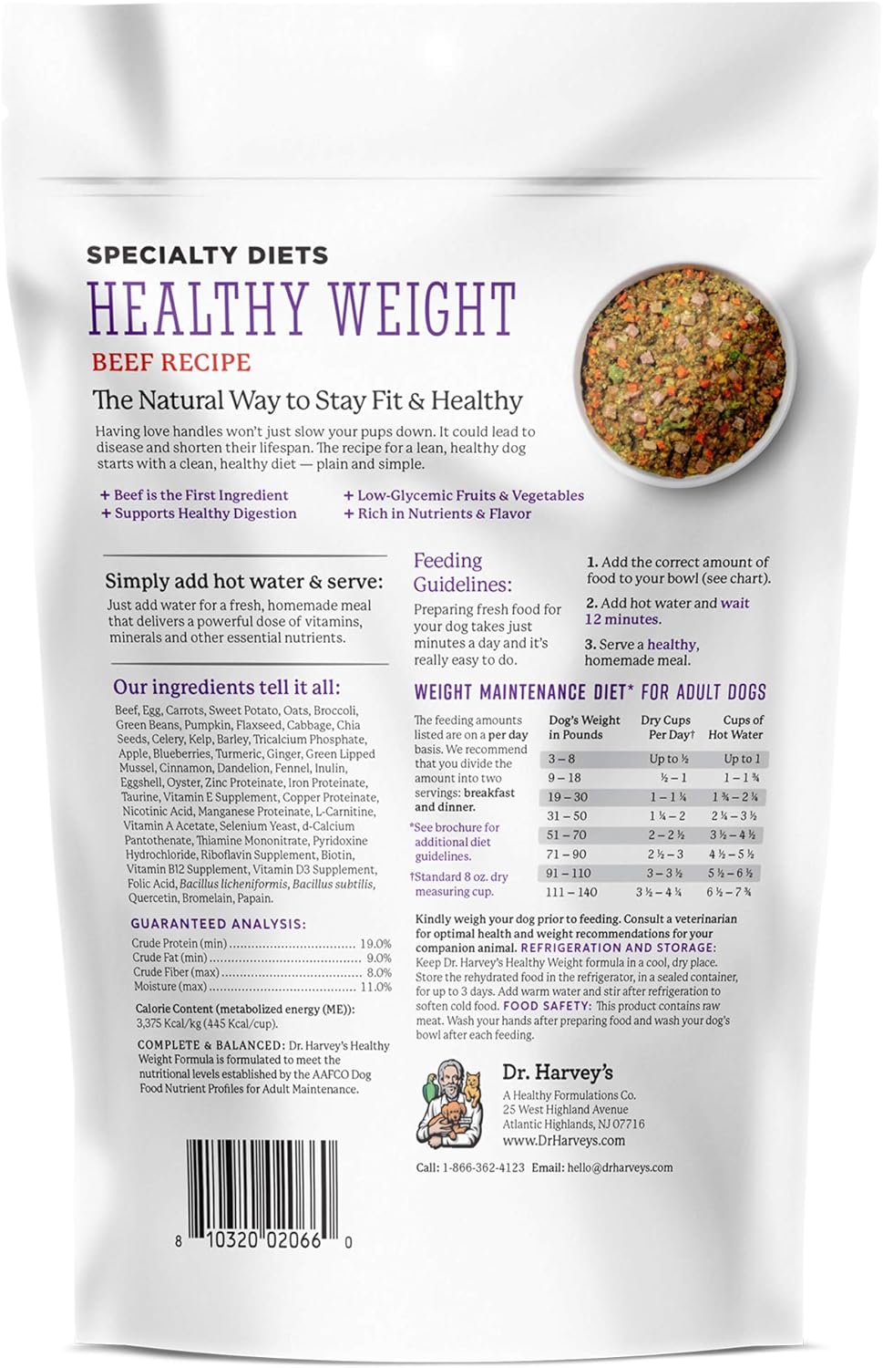 Dr. Harvey’s Specialty Diet Receta de carne de res de peso saludable