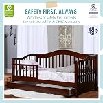 Dream On Me Lit de jour pour tout-petits en Espresso – Greenguard Or & Baby Safety Alliance certifié, conception basse à flottante, rail amovible de protection de sécurité, finition non toxique, comprend tiroir de rangement