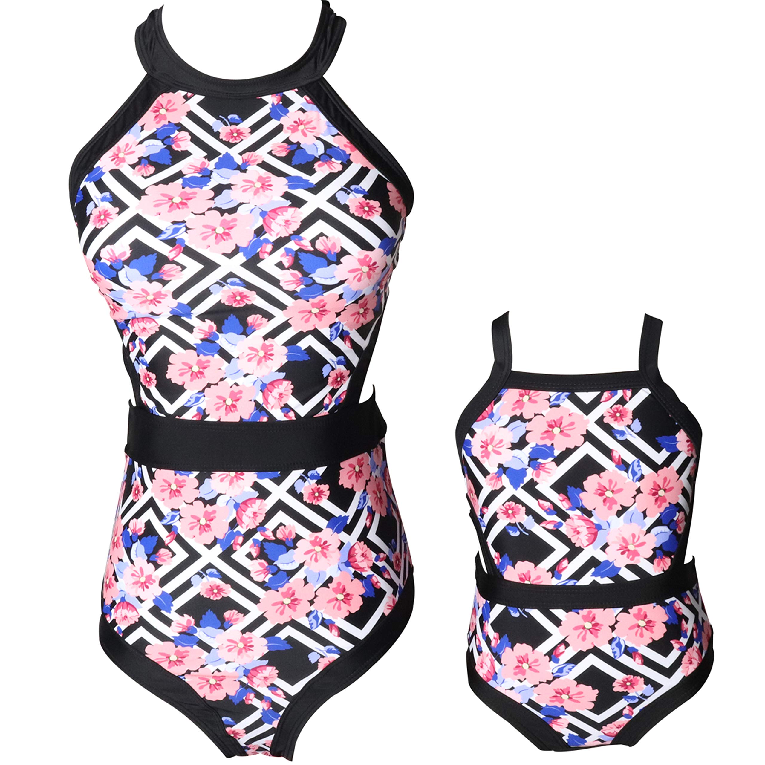 Buy Uhnice Mother and Daughter One Piece Swimsuit Family Matching Girls