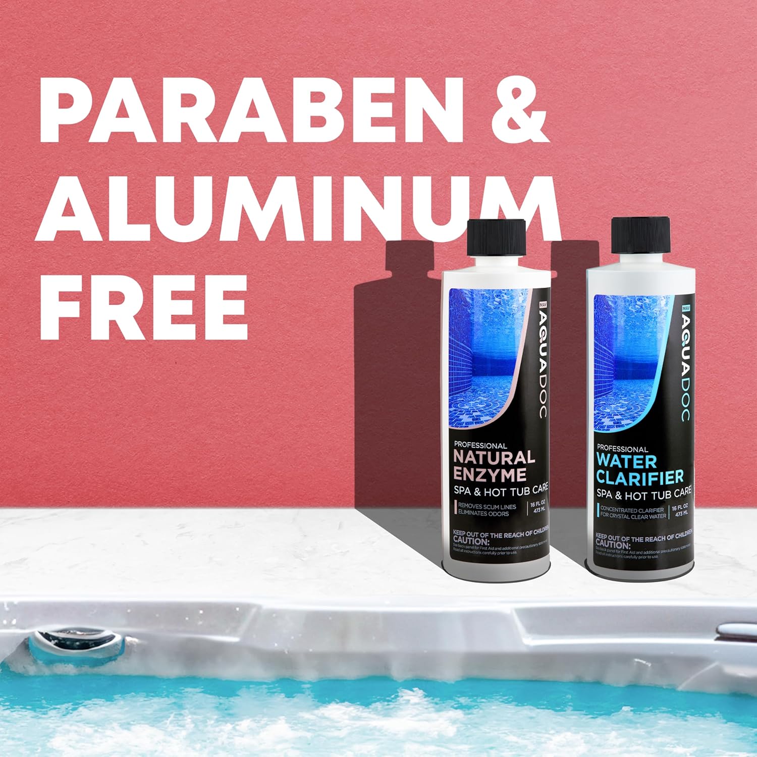 AquaDoc Spa Enzyme and Spa Clarifier Bundle - Includes 16oz Enzyme Cleaner and 16oz Hot Tub Water Clarifier - Hot Tub Chemicals Made in USA - Image 7