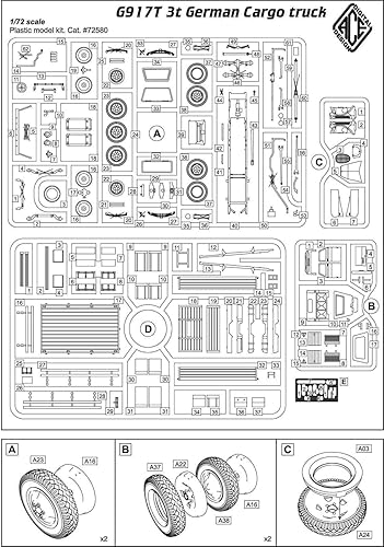 Miniatura 5 de ACE 72580-1/72 G917T 3t Alemán Camión de Carga Escala de Plástico Modelo Kit