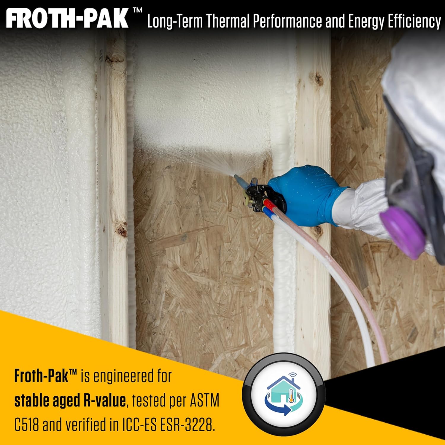 Froth Pak 200 Spray Foam Insulation Kit, 9 ft Hose – Closed Cell, 2 Part Foam Sealant, Yields Up to 200 Board ft