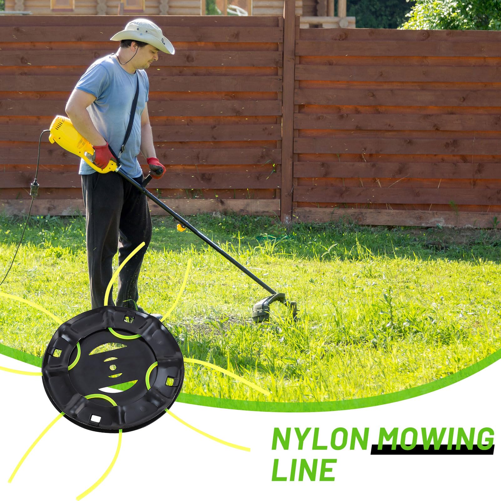 AISEN Alu-Mähkopf Für Benzin-Motorsensen – Doppelfadenkopf Mit 4 Fäden, Passend Für Stihl, Husqvarna & Mehr