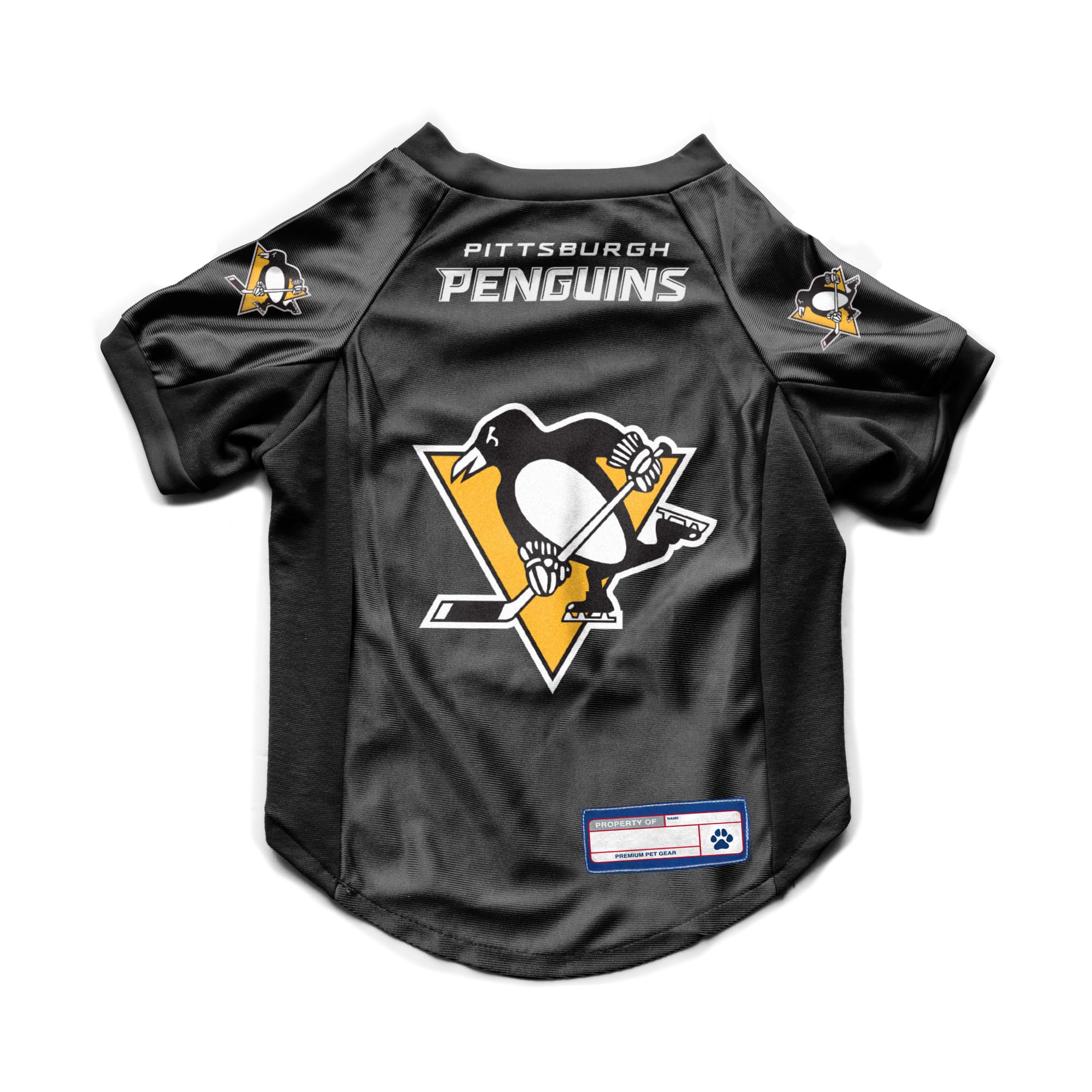 Maillot NHL Pittsburgh Penguins Chien L en Tissu Extensible Haute Performance pour Animal