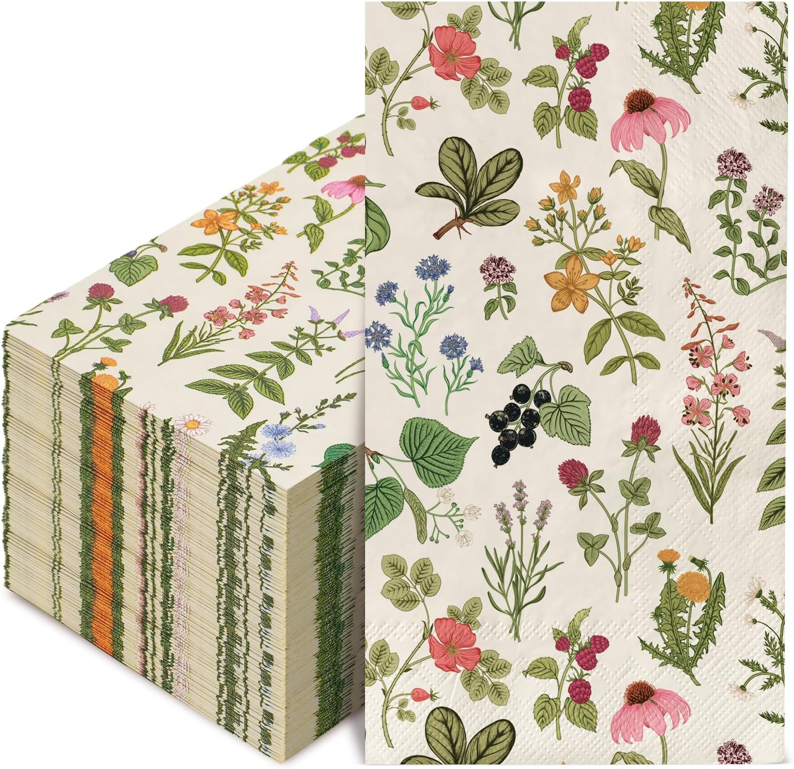 Amazon.com: AnyDesign 80 Pack Wild Herbs Guest Napkins Vintage Plant