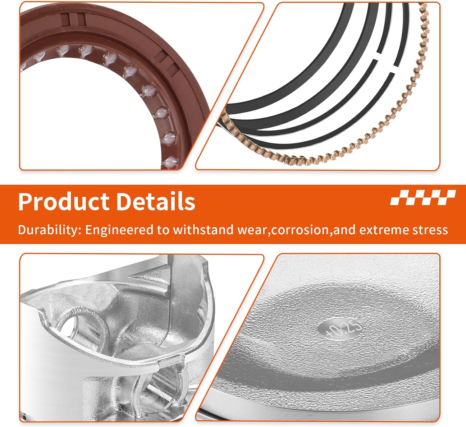 For Yamaha 4 Motor Cycle Golf Cart G21 G22 G27 G28 YTF-1 YTF-2 YDR-A 2001-2025 357cc ENGINE REBUILD KIT 0.25mm Oversize Piston & RINGS GASKETS SEALS