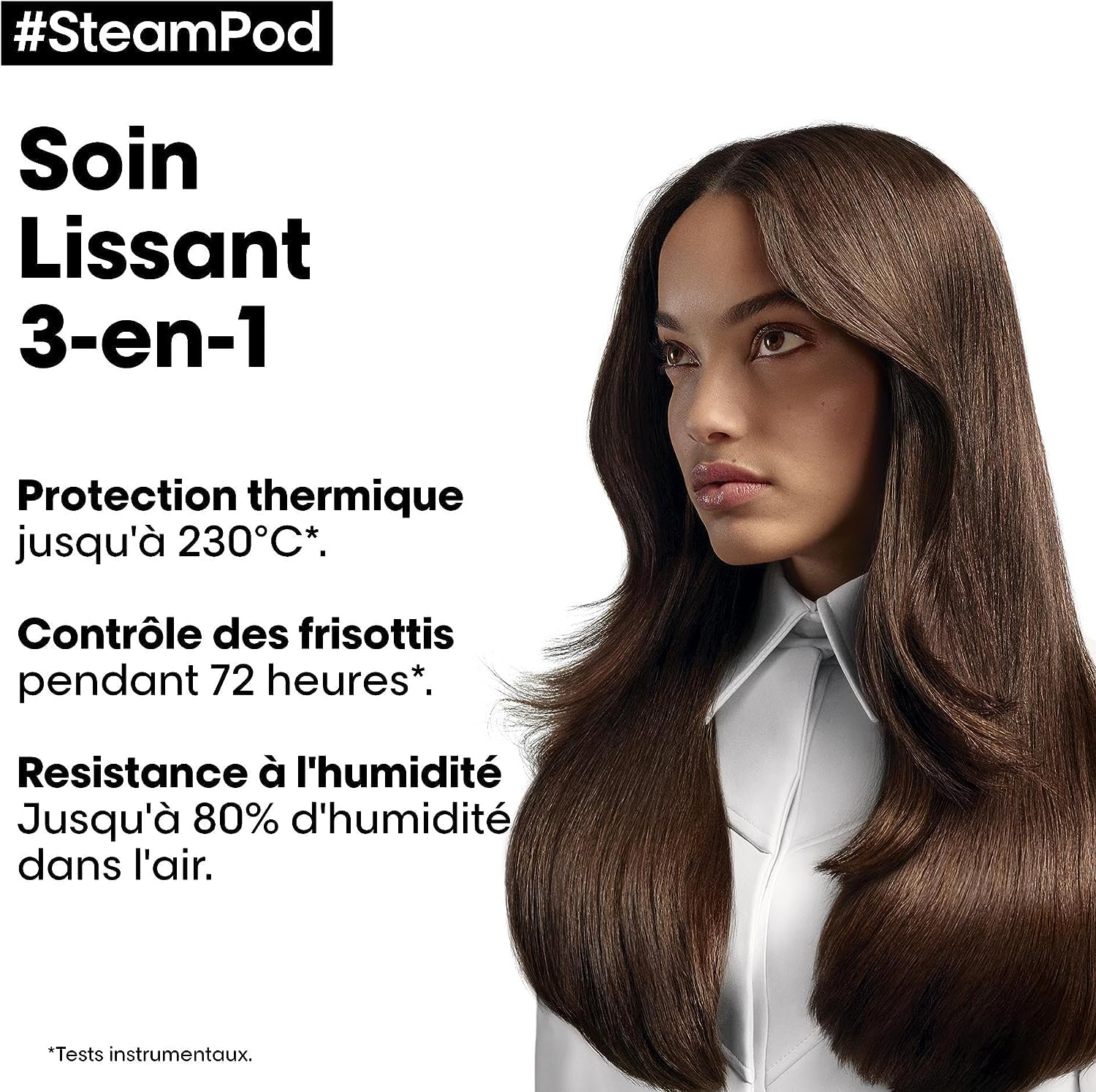 SteamPod 4 - Lisseur Boucleur Vapeur Professionnel, Protection de la Fibre, Tenue Longue Durée, Outil + Soin Lissant Concentré + Routine Absolut Repair, L'Oréal Professionnel
