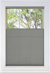 BlindsAvenue Cordless Top Down Bottom Up Cellular Honeycomb Shade, 9/16" Single Cell, Light Filtering, Antique Pewter, Size: 62" W x 48" H