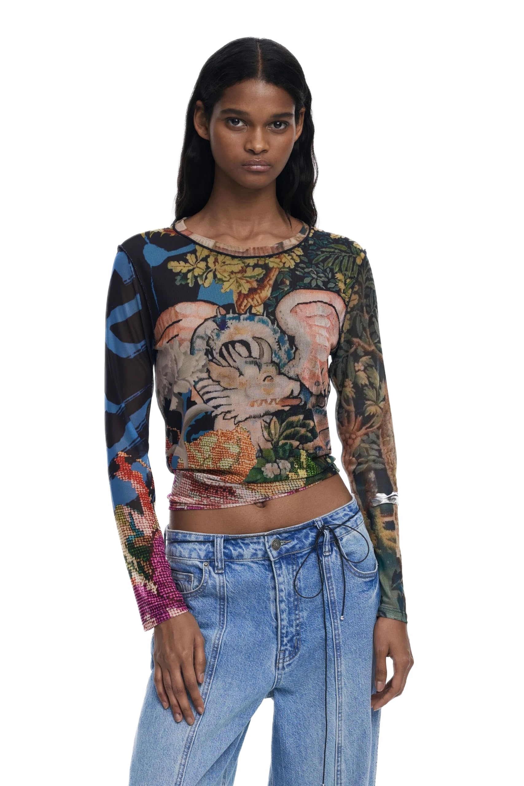 Desigual TS_Dragon_Lacroix, 5028 Azul Plomo, XS