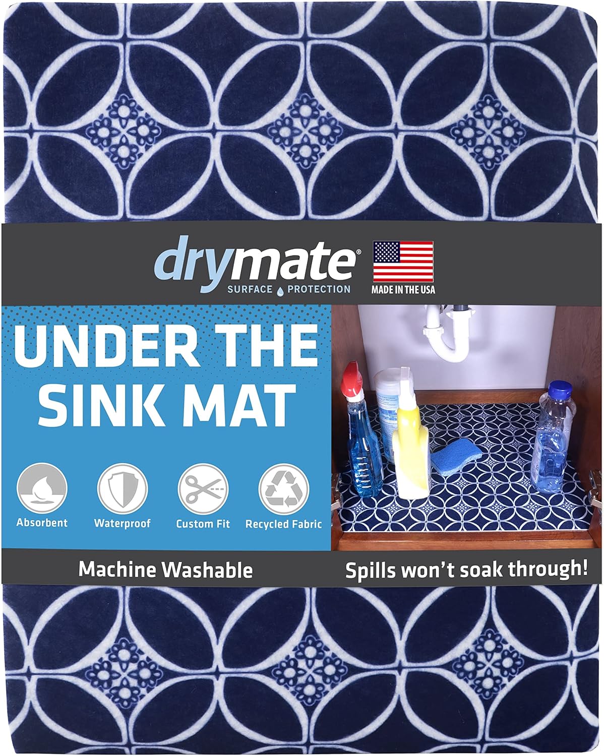 Drymate Under Sink Mat, Waterproof Protection Mats for Kitchen