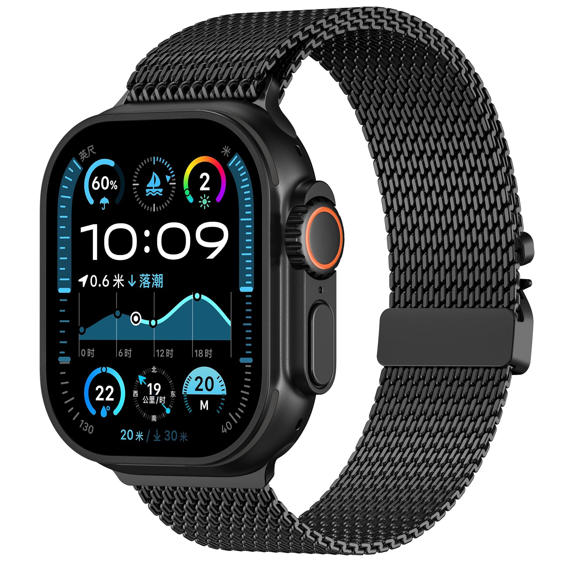 Titanium Milanese Loop Band Compatible With Apple Watch Bands
