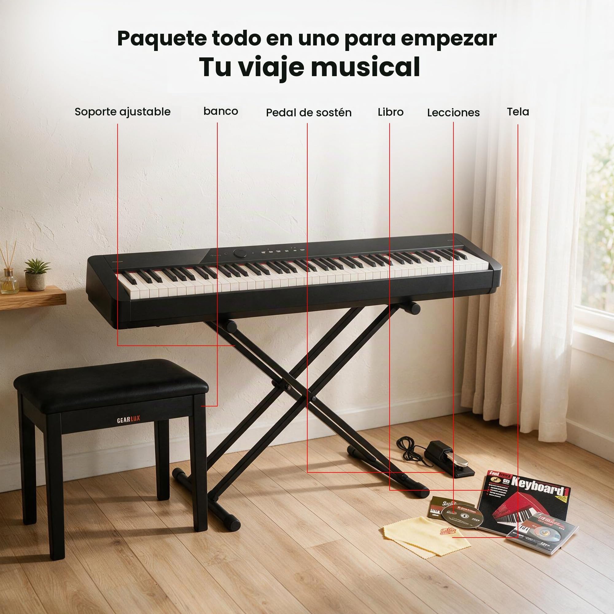 cacio♡Privia♡PXS-1100 Amazon.com: Casio PX-S1100 Privia Piano Digital Negro - Paquete