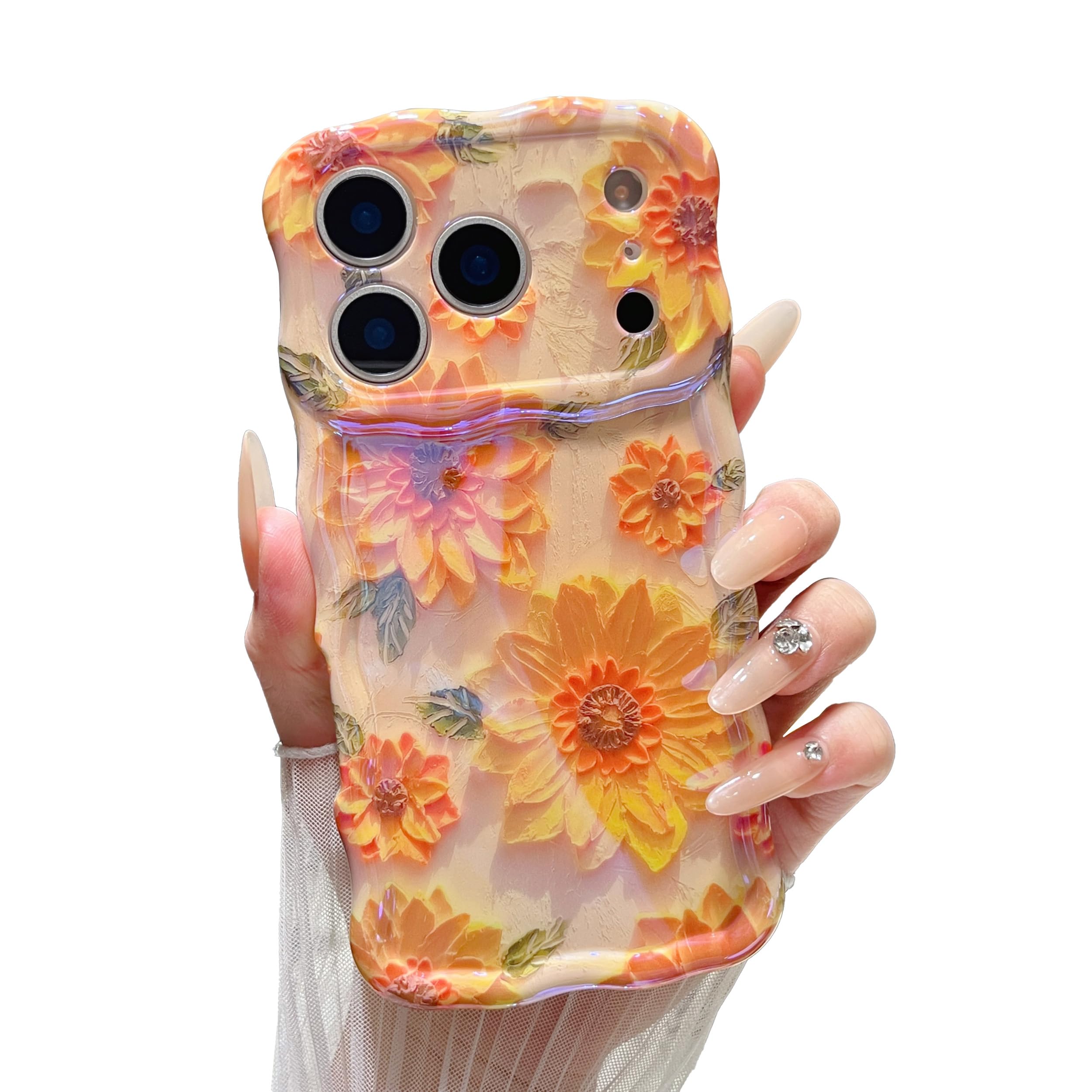 Coque iPhone 16e fleurie style peinture pour le quotidien des femmes - 3