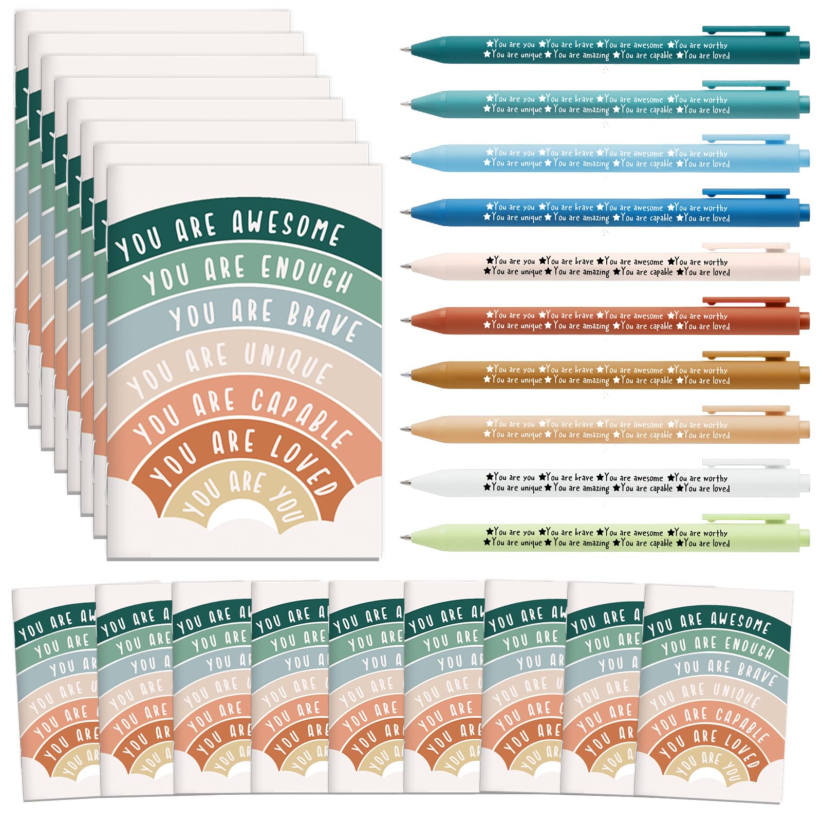 Janlaugh Bulk Journal Notizblock, Stift für psychische Gesundheit, für Lehrer, Klassenzimmer, Belohnungen, Mitarbeiter, Frauen und Männer, motivierendes Geschenk, positives Wellness, Studenten