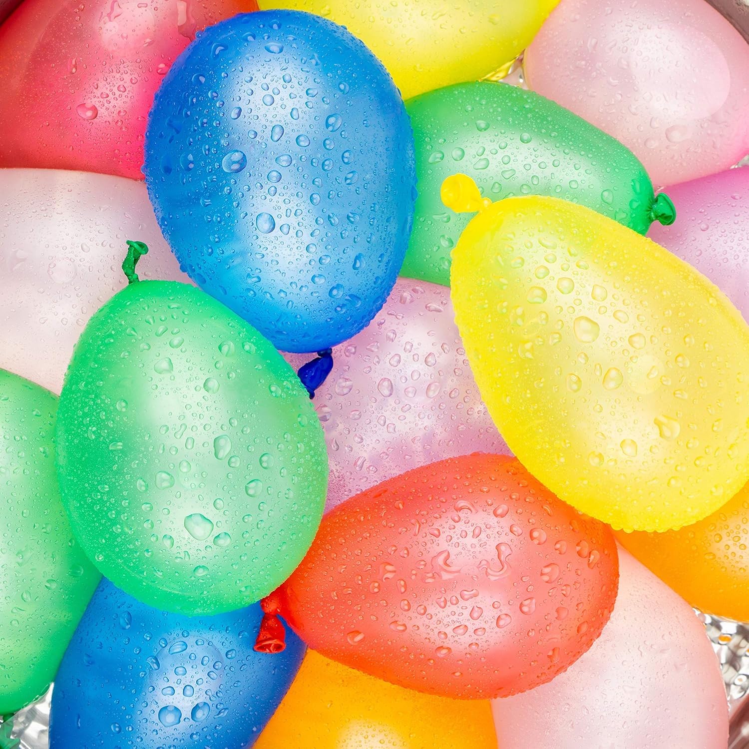 500 bomb wodnych Mega Pack, kolorowe balony wodne z pomoc do napełniania kranu, wielokolorowe
