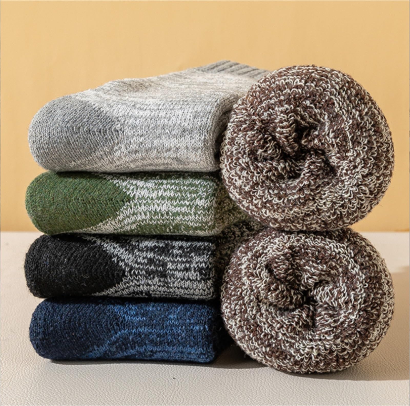 Wintersocken Bettsocken 5 Paar Dicke Warme Wintersocken For Damen Und Herren, Skistiefel For Kaltes Wetter Warme Flauschige Socken