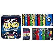 Mattel Games – Liar’s UNO, nuova versione dell’iconico gioco in scatola da viaggio con bluff e trucchetti, inganna gli altri giocatori e fai dubitare i tuo avversari per vincere, 7+ anni, JLH68