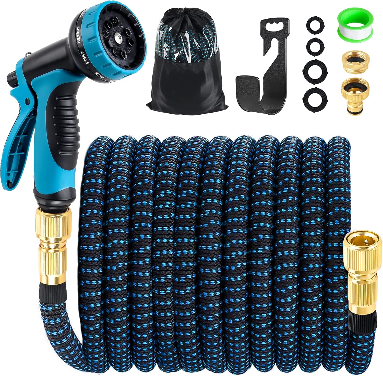 Expandable Garden Hose Pipe 30m 100ft, Hosepipes for Garden Flexible Garden Hose with 10