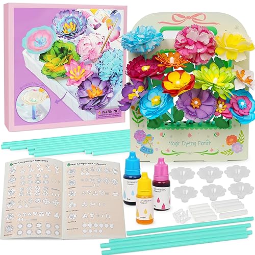 Paper Flower Science Kit, Color Changing Flowers Dyeing Experiments and