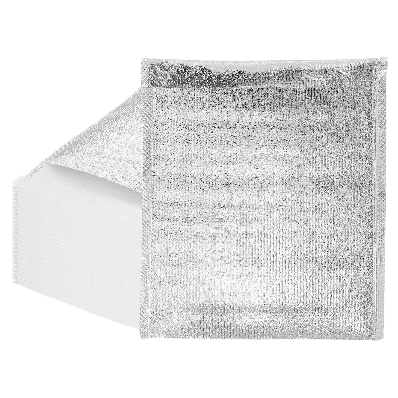 sourcing map Reusable Thermal Insulation Bags,11.8x9.8 Inch Self Seal Thermal Box Liners Insulation Aluminum Foil Pearl Cotton Bag for Food,Cosmetics, Pack of 25