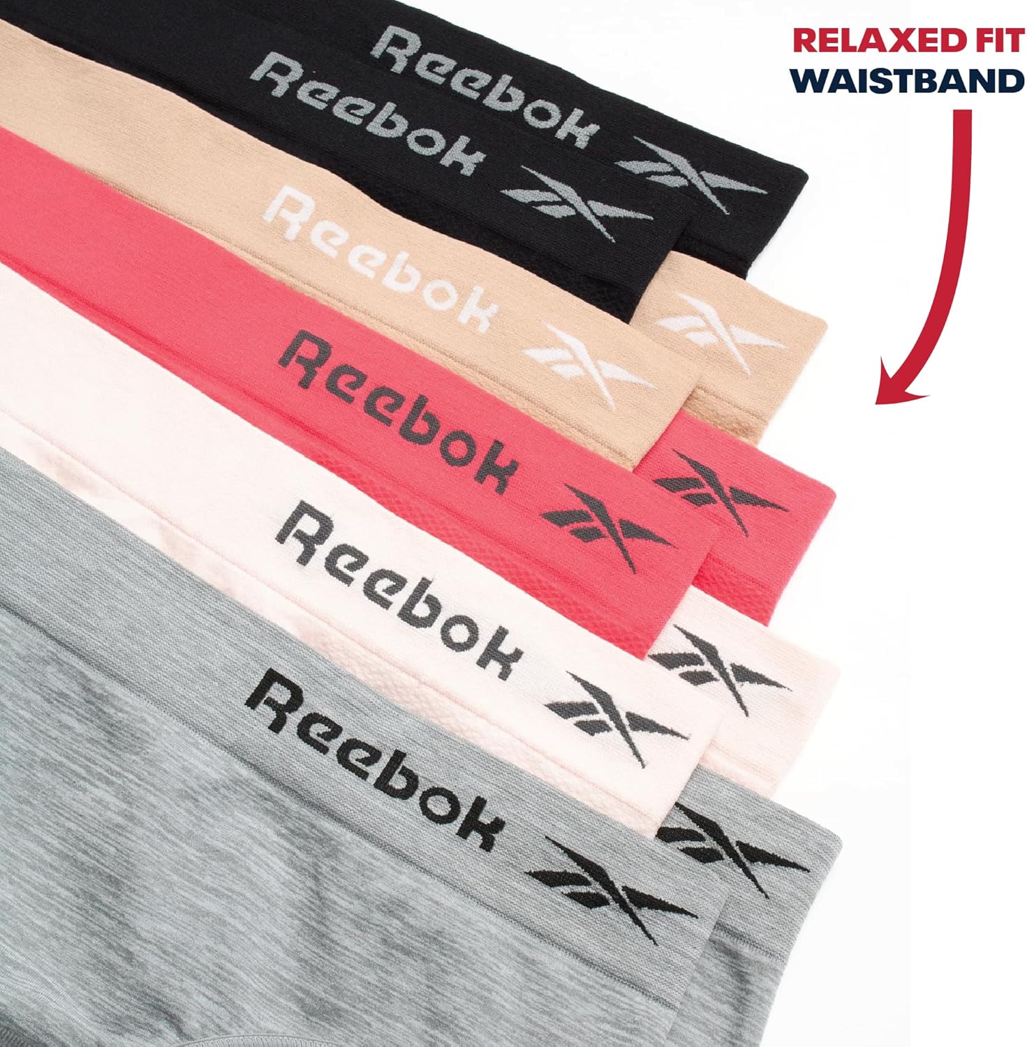 Reebok Hipster Panties for Women - 10 Pack Stretch Performance Seamless Underwear with Relaxed Tag-Free Waistband (S-XL) - Image 5