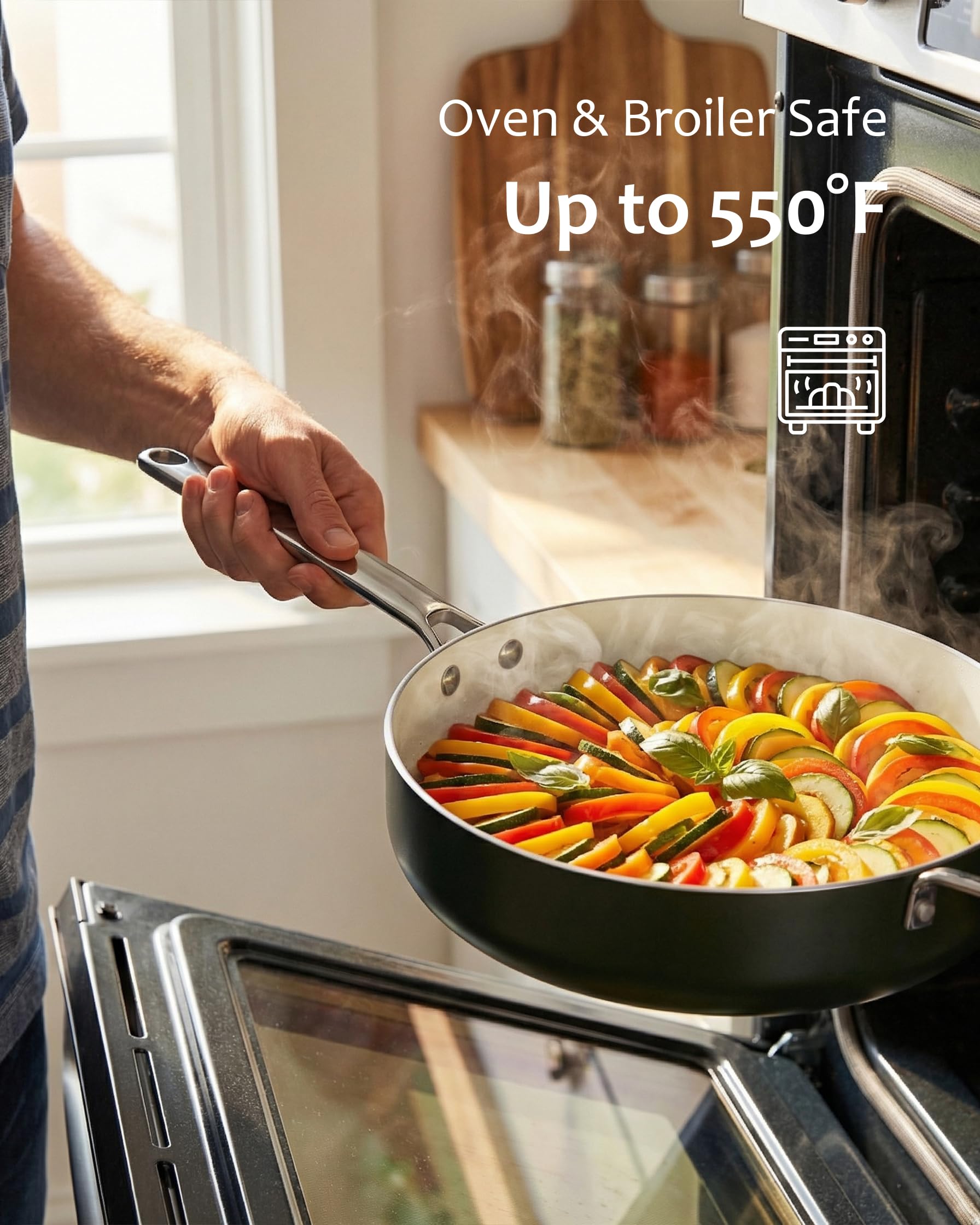 VONIKI Ceramic Cookware Set - Nonstick & Oven Safe -5 VONIKI Ceramic Cookware Set - Nonstick & Oven Safe -5