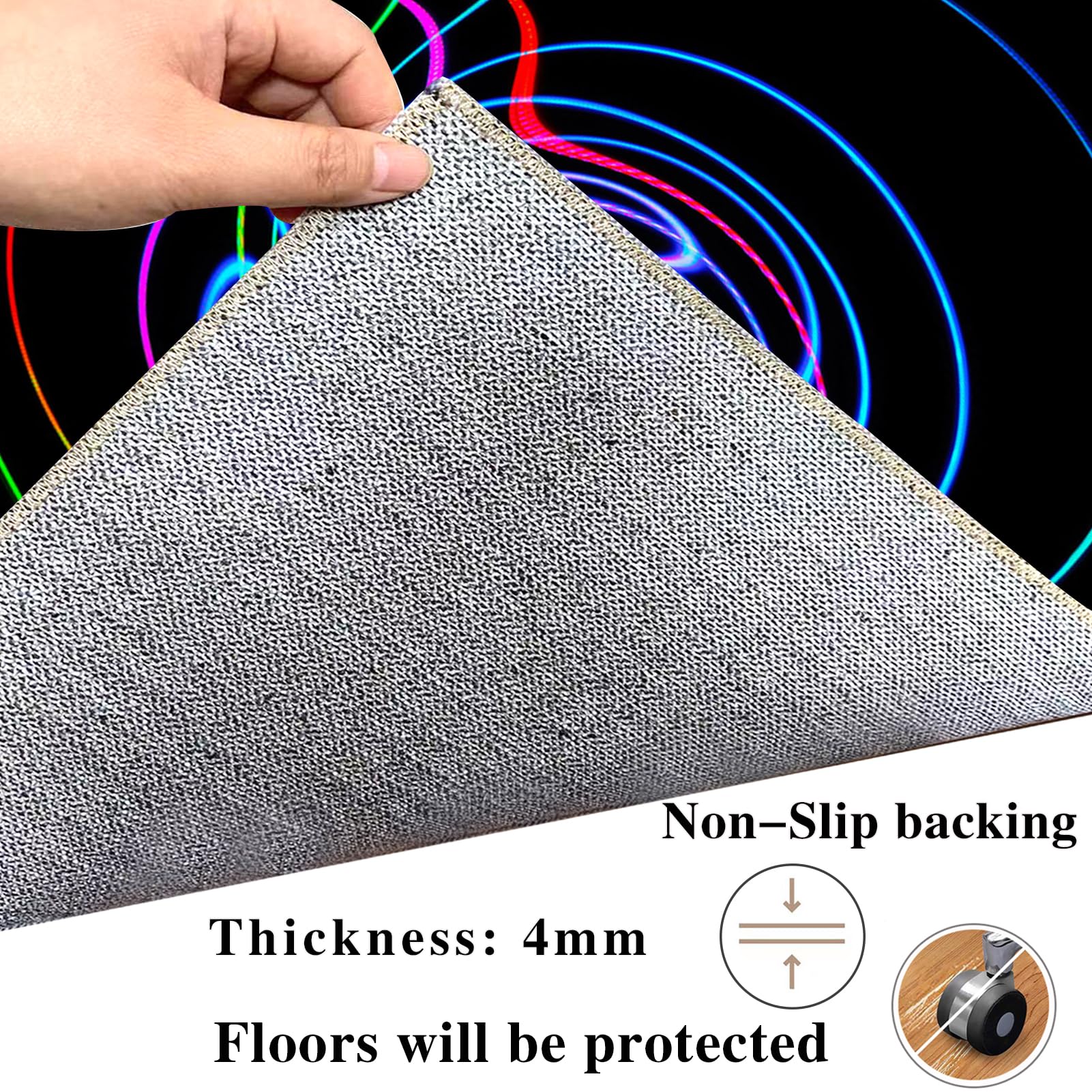 80 x 120 cm Alfombra Silla Gaming Protector Suelo Silla Ruedas Alfombra Silla Escritorio Antideslizante Alfombra Oficina para Silla con Ruedas Alfombra Protectora Suelo Silla Gaming para Suelo Duro