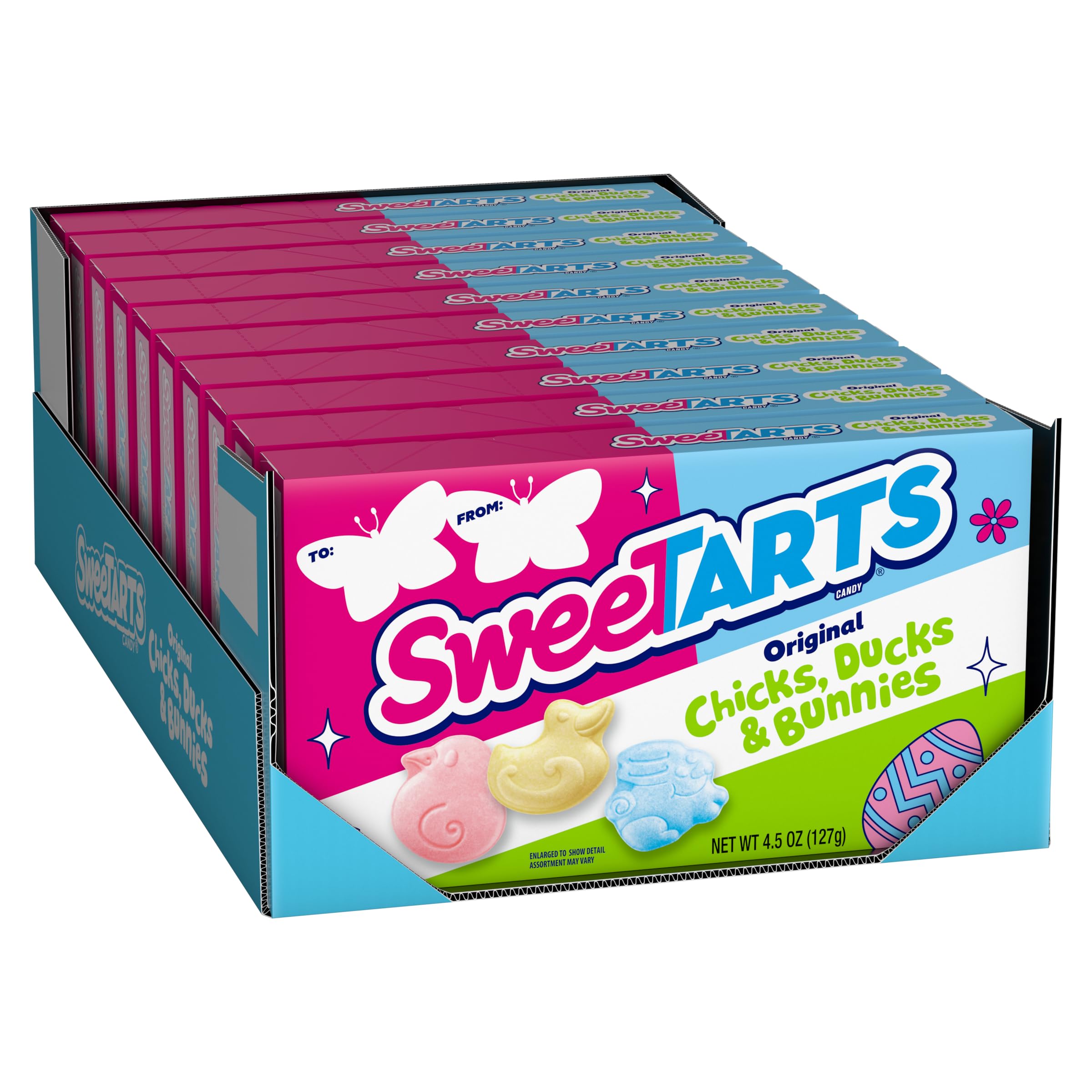 Chicks, Ducks & Bunnies, Springtime Easter Candy, 4.5oz Theater Box (Pack of 10)