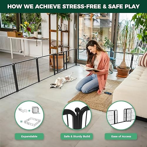 Miniatura 4 de FXW HomePlus - Corralito para perros diseñado para uso en interiores, 24 pulgadas de altura para cachorros y perros pequeños Pendiente de patente