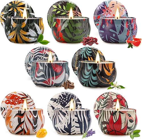 Miniatura 3 de Velas de regalo para mujeres, paquete de 8 velas de aromaterapia, juego de regalo de velas perfumadas para mujeres, velas perfumadas para el hogar,