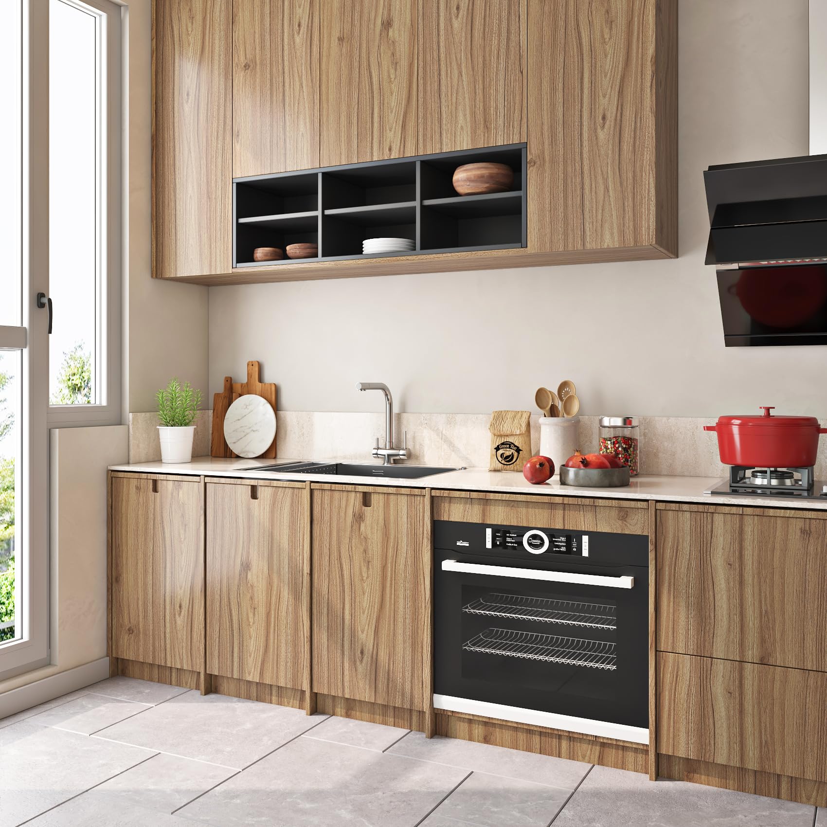 Livelynine 15.8x197 Wood Countertop Peel and Stick Waterproof