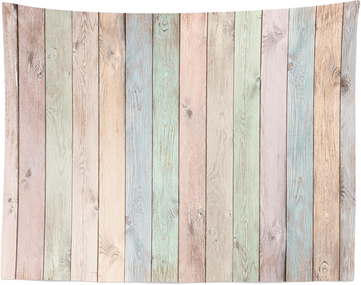 BELECO 10x8ft Fabric Wood Backdrop Pastel Colored Wood Planks Texture Photography Backdrop for Easter Decor Birthday Party Baby Shower Boy Girl Portrait Product Photoshoot Pets Photo Background Props