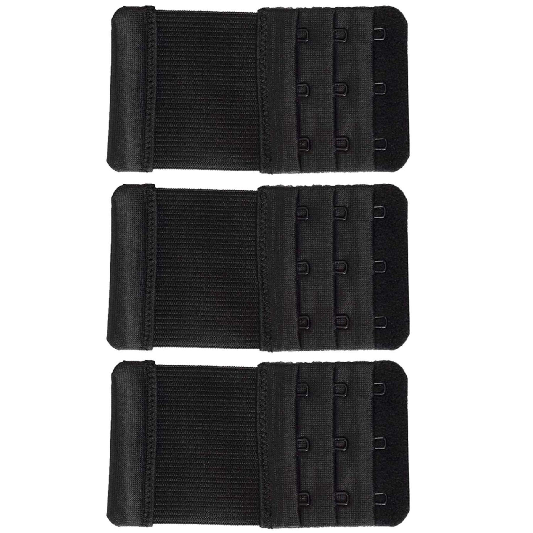 fabme Women's Plain/Solid Bra Extender (Po3-ACC014_Black_Free Size)-picture-11