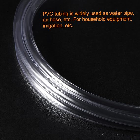 MECCANIXITY PVC Clear Hose Vinyl Tubing 7/16 ID 5/8 OD 3.3ft Flexible Lightweight for Water Tube,Air Hose,Oil Line