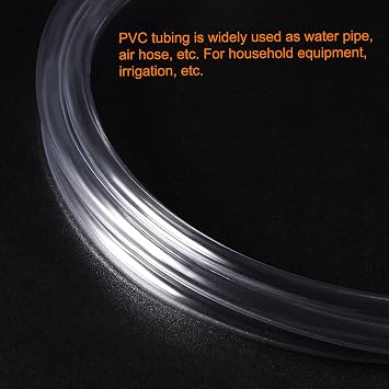 MECCANIXITY PVC Clear Hose Vinyl Tubing 7/16 ID 5/8 OD 3.3ft Flexible Lightweight for Water Tube,Air Hose,Oil Line