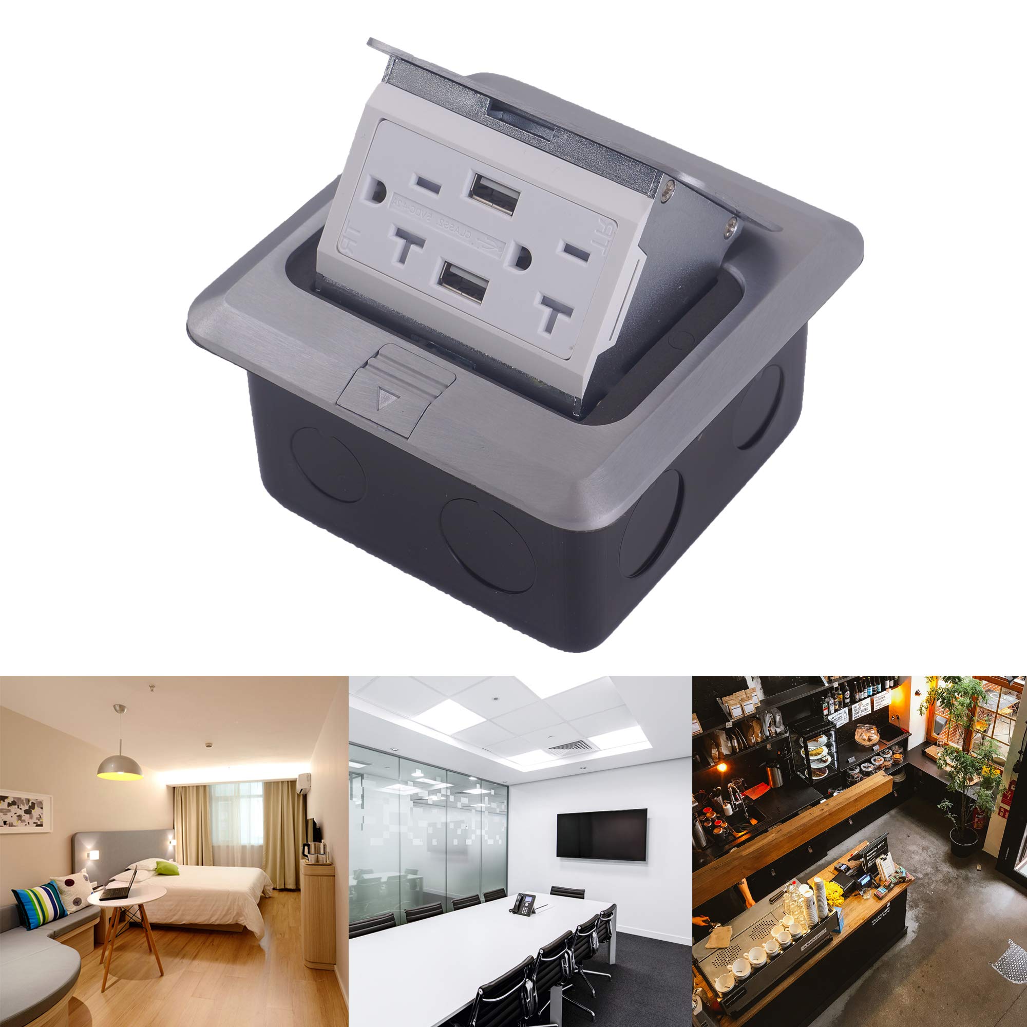 Amazon | Groto ポップアップ式フロアコンセントカバーボックス