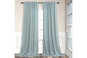 Aqua Curtains 96 Inches Long | Seafoam Green Curtains for Living Room 8 FT