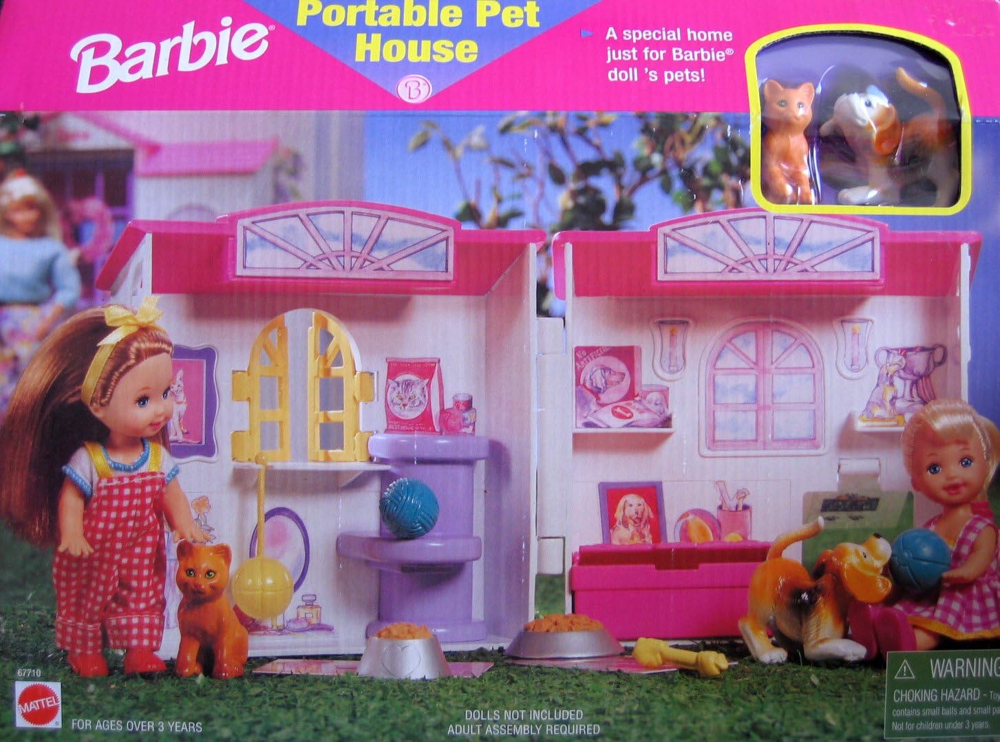 Barbie Portable Pet House - Home for Barbie's Pets (1998 Arcotoys, Mattel)